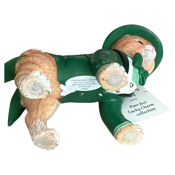 Hamilton Paws-itively Lucky Cat Figurine 2018 w/ Tag Purr-fect Lucky Charm - Picture 7 of 7